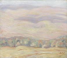 Hildenbrand, VorfruIhlingsstimmung in Hegau, 1913, OelLw, 56 x 64.5 cm